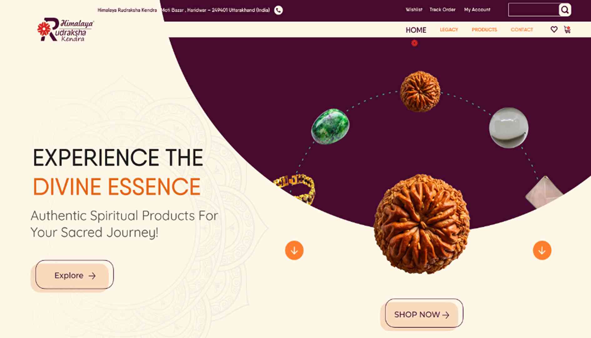 Himalaya Rudraksh Kendra Hero Banner