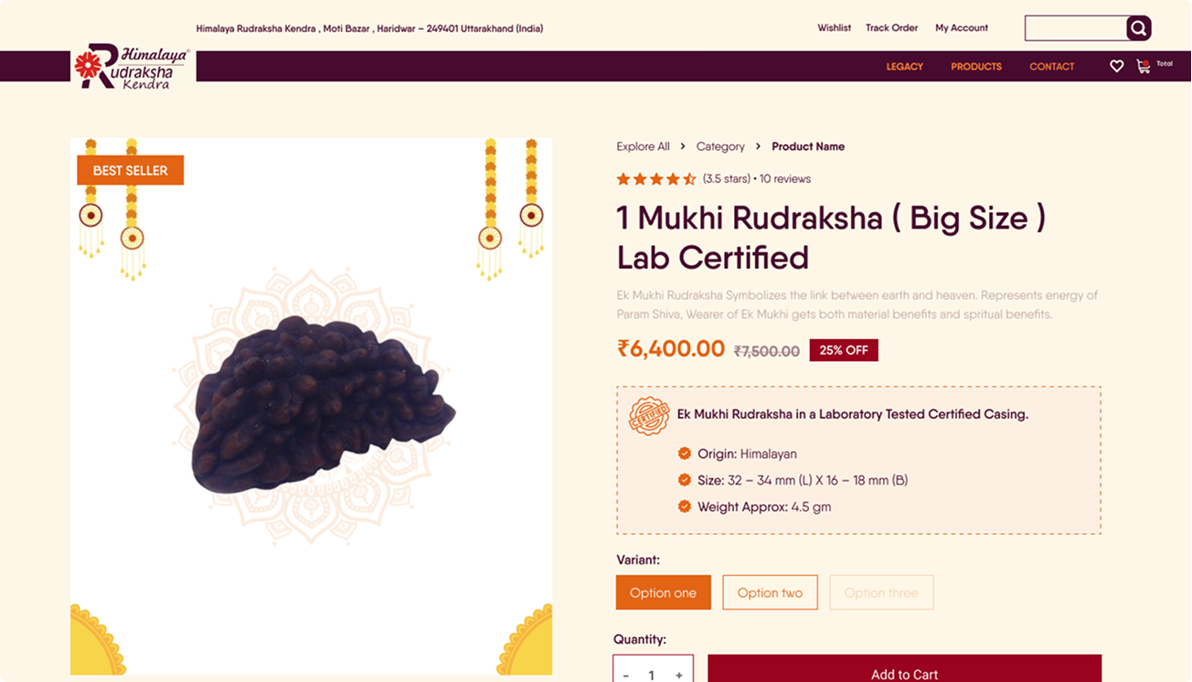 Himalaya Rudraksh Kendra Slide 3